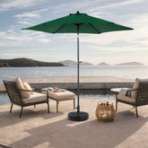 Haoyye Outdoor Patio Umbrella Market Table Umbrella with Push Button Tilt and Crank Handle 6 Sturdy Ribs Wind Resistant Canopy for Backyard Deck Pool Garden Use Base Not Included
